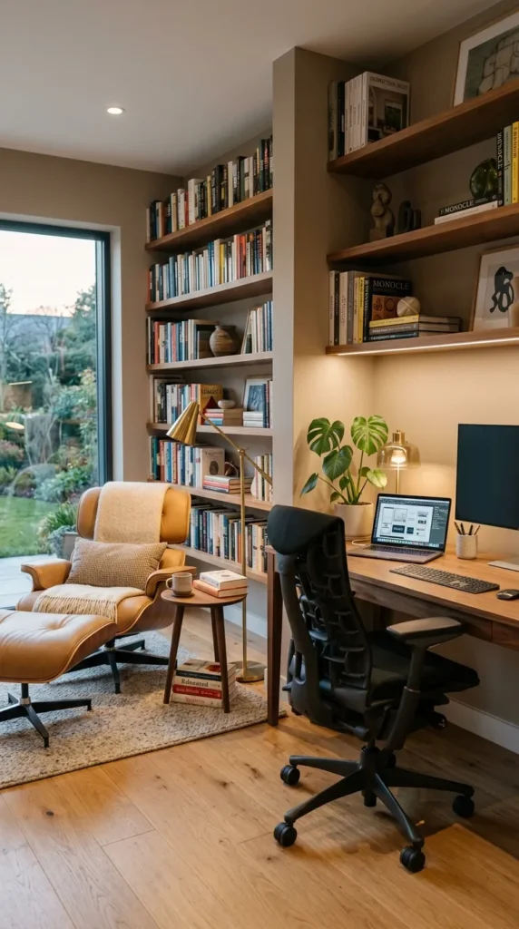 A Multi Functional Reading Room With Work and Reading Zones