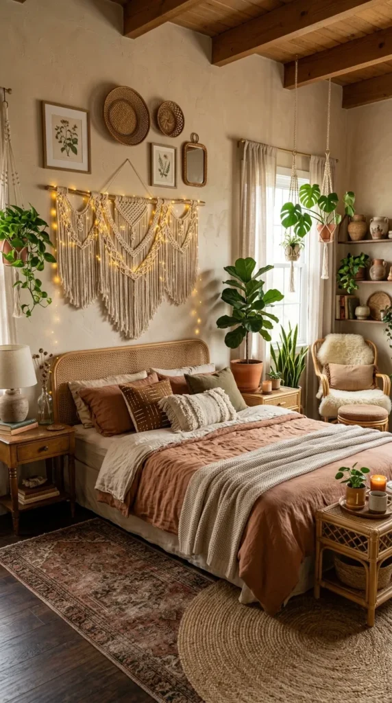  Fairy Lights in Macrame Hangings