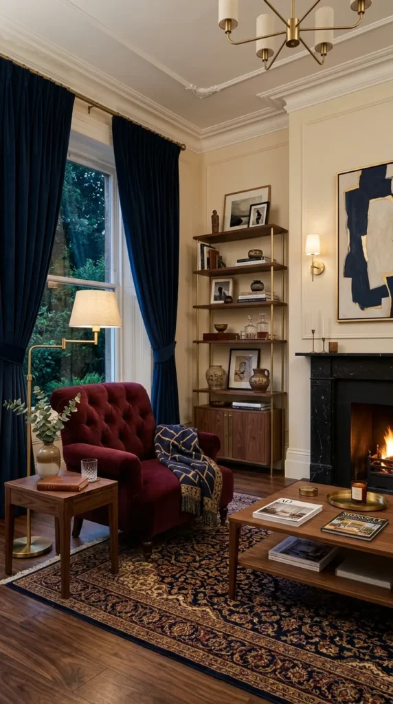 Burgundy and Navy Combination