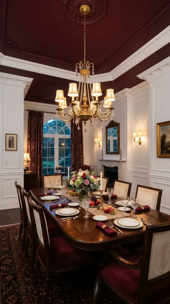 Burgundy Statement Ceiling