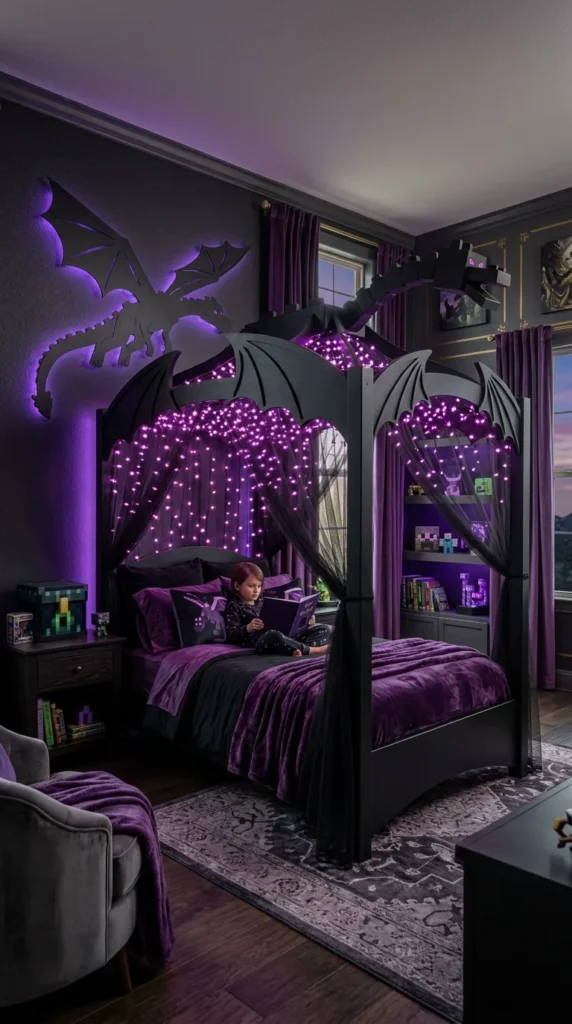  Ender Dragon Canopy Bed