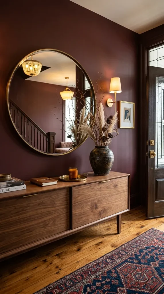Burgundy Entryway Design