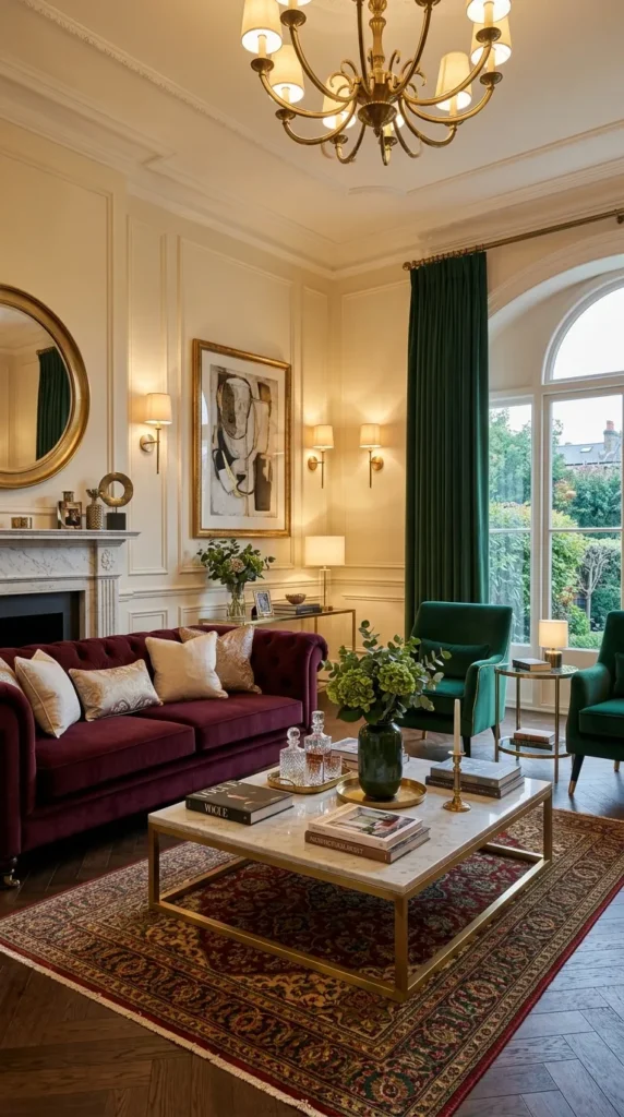 Burgundy and Emerald Green Pairing