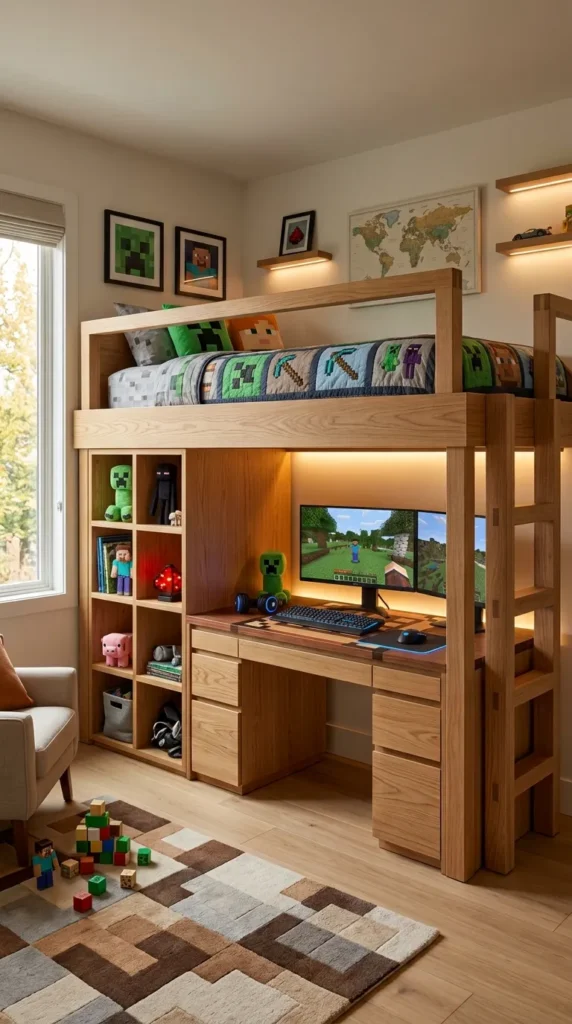 Loft Bed with Crafting Desk