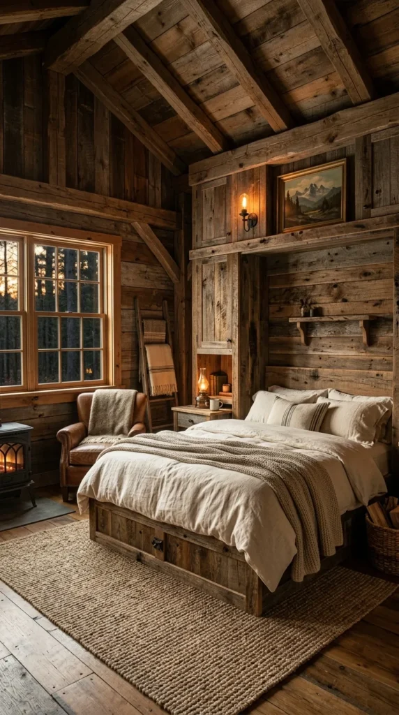 Rustic Wood Murphy Bed Frame