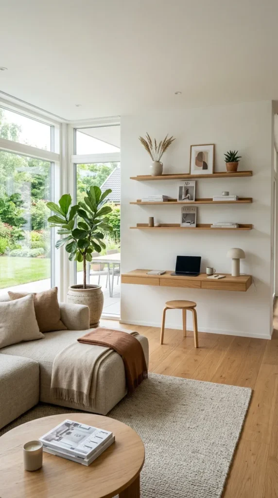 Floating Wall Mounted Desk for Space Efficiency