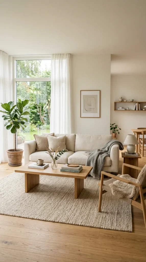 Warm White and Natural Timber