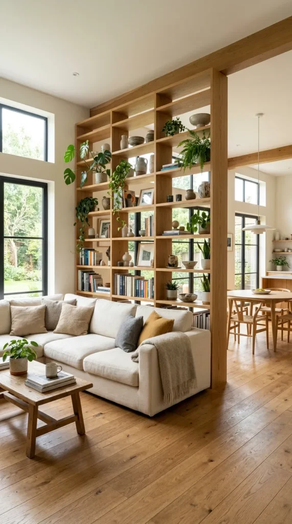 A Bookshelf Used as a Room Divider