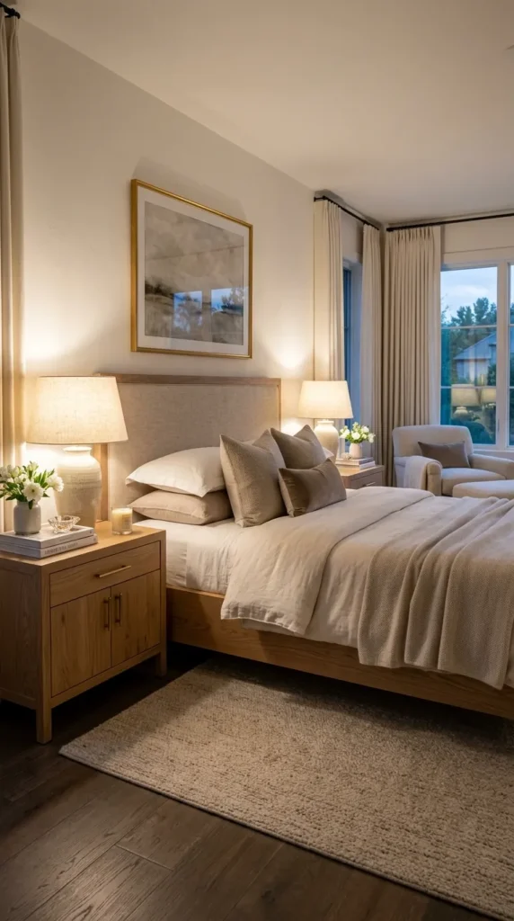 A Matching Pair of Bedside Table Lamps