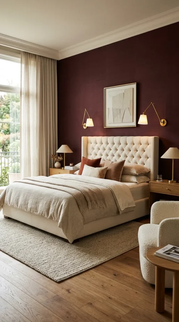 Burgundy Accent Wall