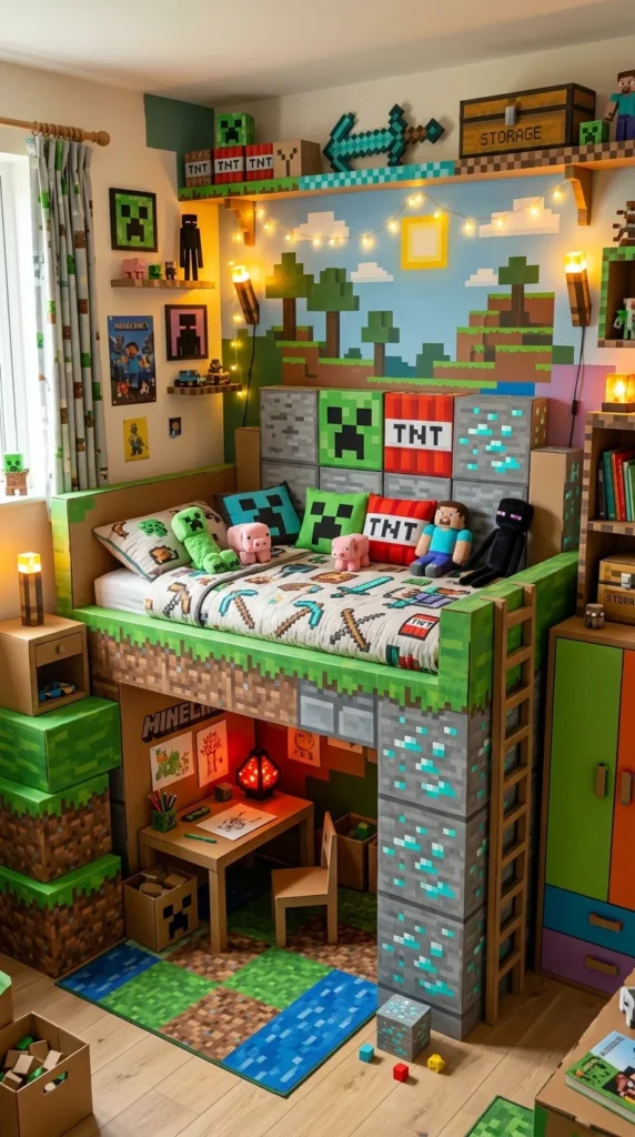  DIY Cardboard Block Bed