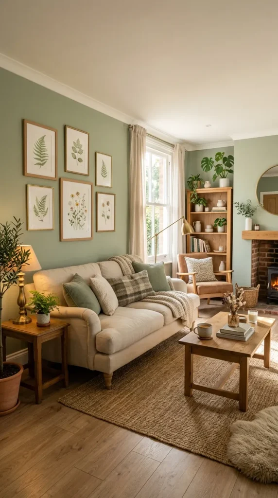 Sage Green and Warm Cream