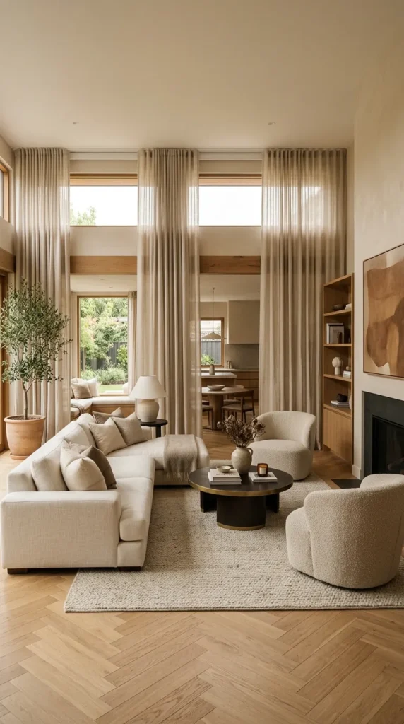 Curtains Hung From a Ceiling Track