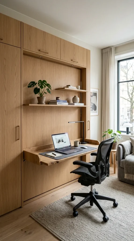  Murphy Bed with Fold Down Desk