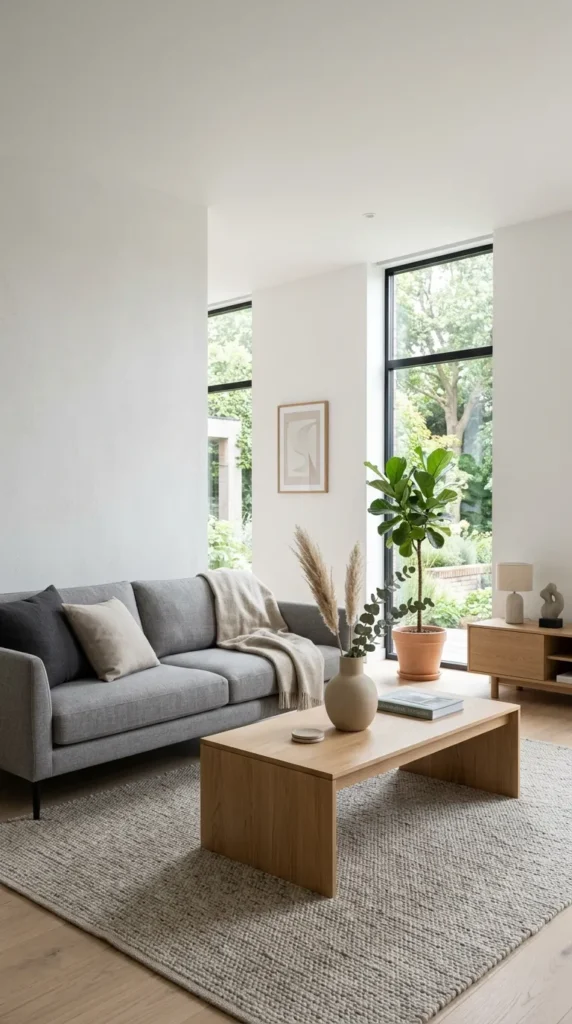 Grey Couch as Minimalist Foundation