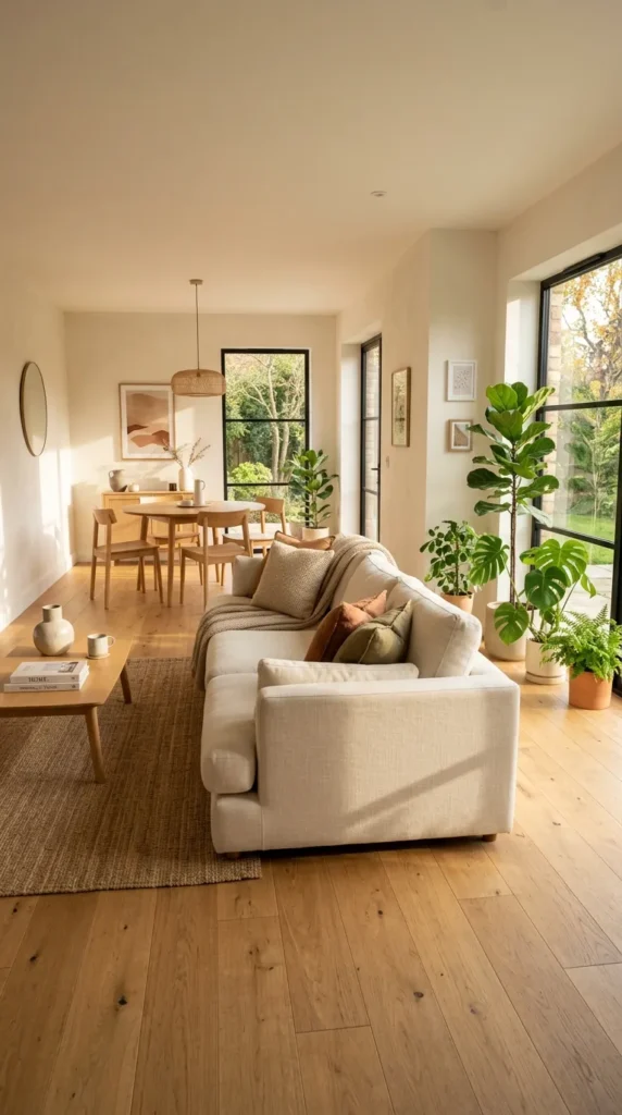 A Sofa Positioned to Face Away From the Adjacent Space