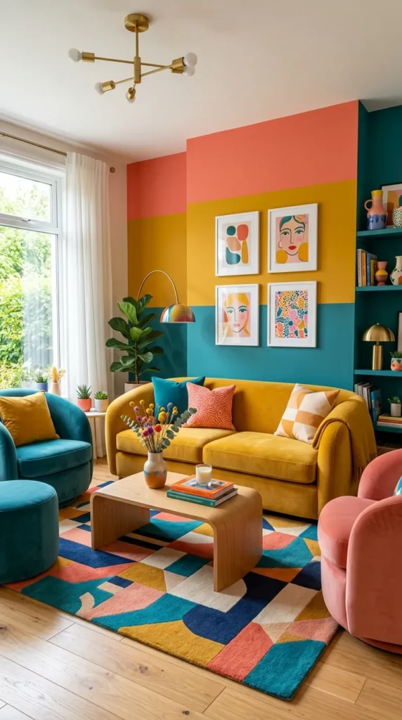Use Color Blocking on the Walls for Extra Visual Energy
