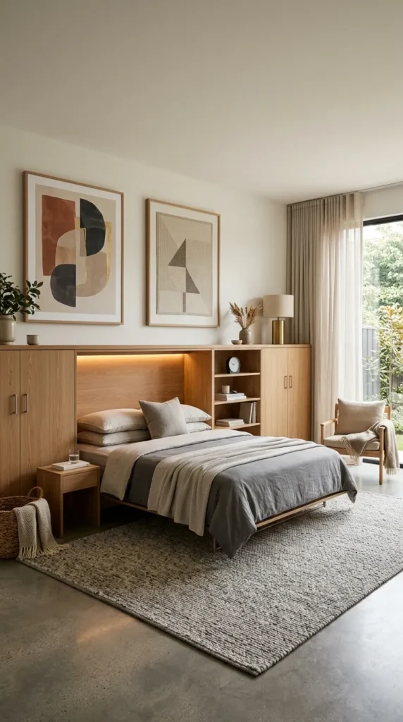 Horizontal Murphy Bed for Wide Walls