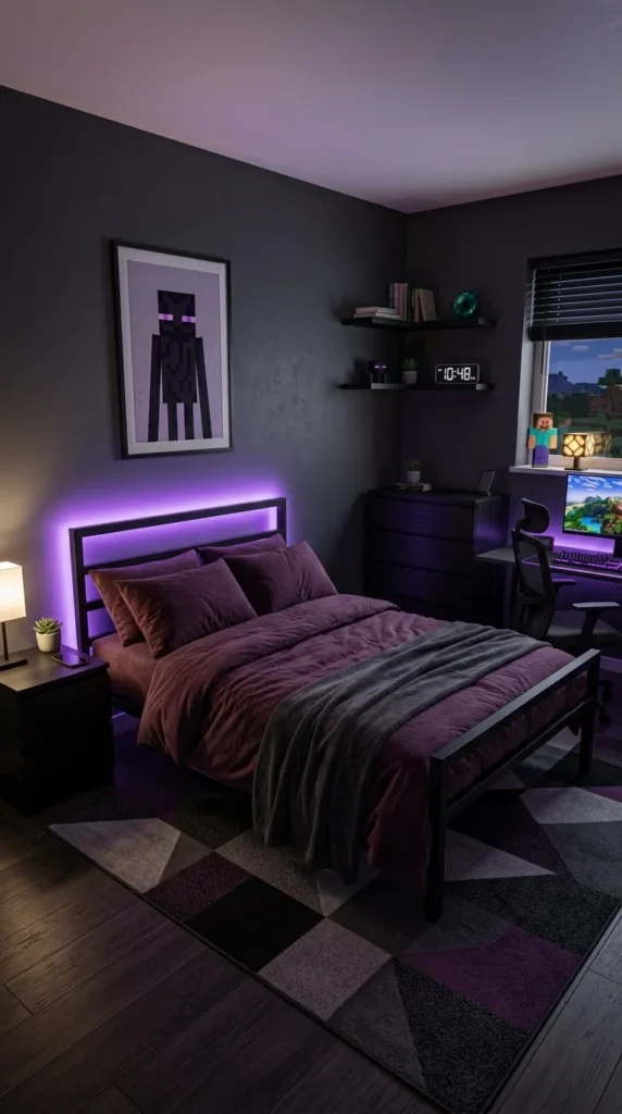 Enderman Inspired Dark Bed