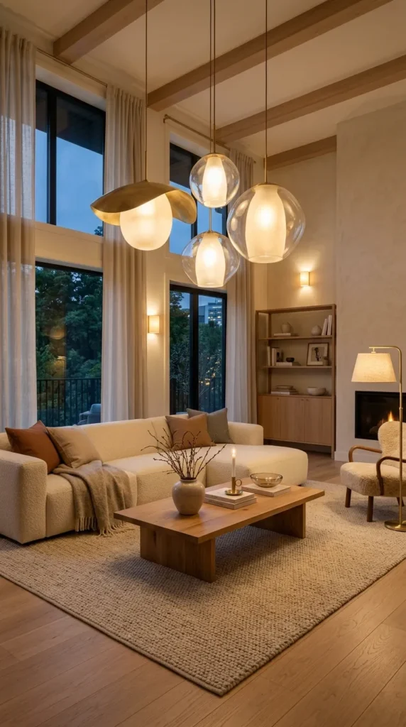 Pendant Lights That Define a Zone From Above