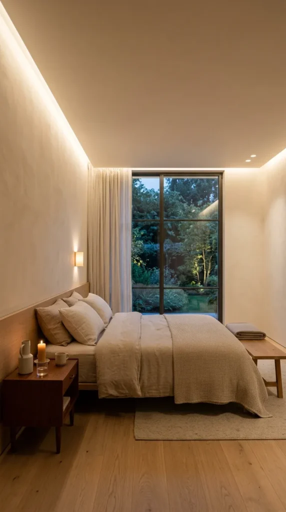 Wall Sconces on Either Side of Bed