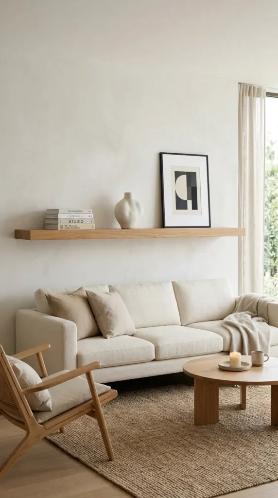 Minimalist Single Shelf Display
