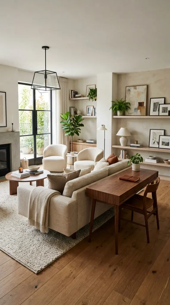 Desk in Corner Using Awkward Space