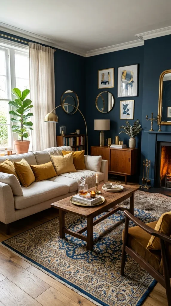 Ochre Yellow and Deep Blue
