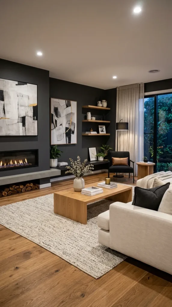 Charcoal and Warm White