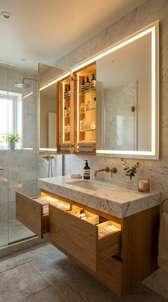 Bathroom Cabinet With Integrated Lighting