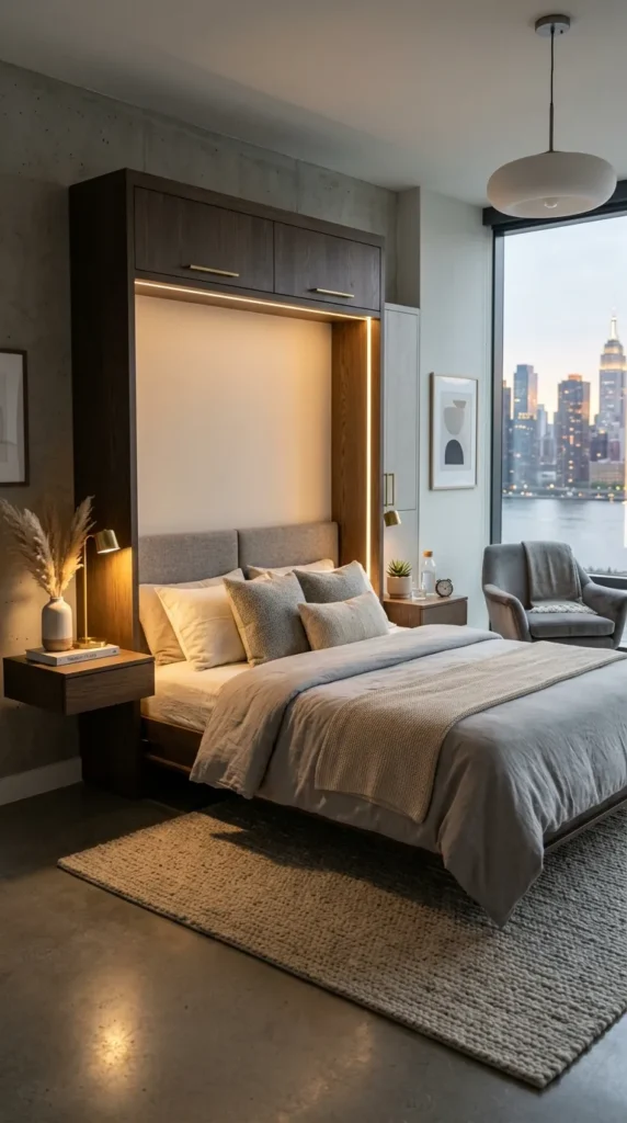 Murphy Bed with LED Accent Lighting