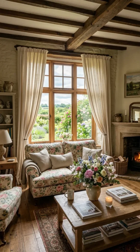 Window Treatments in Light Natural Fabrics