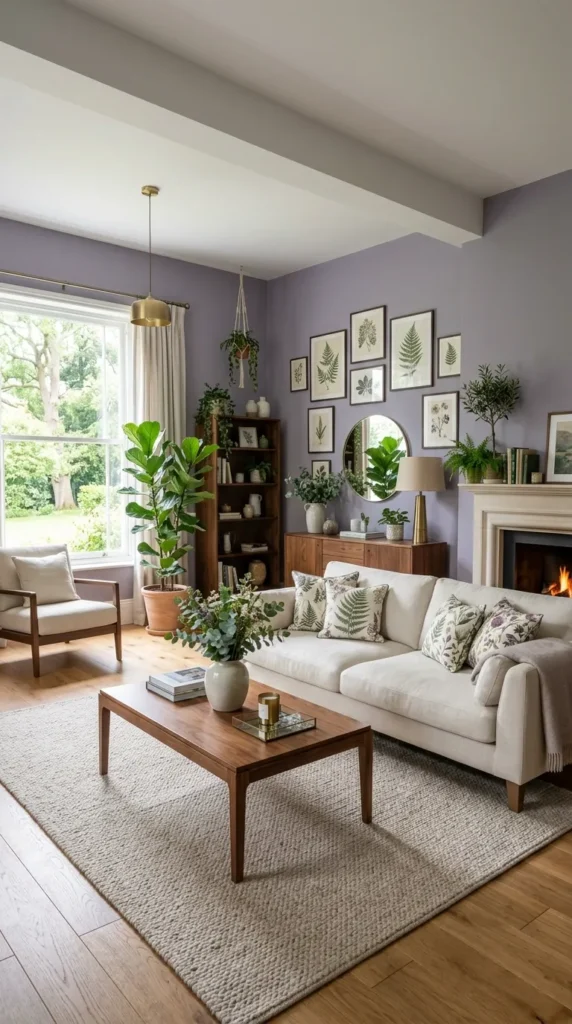 Dusty Lavender and Warm Timber