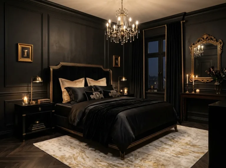 Glamorous Black and Gold Bedroom Ideas for Luxury
