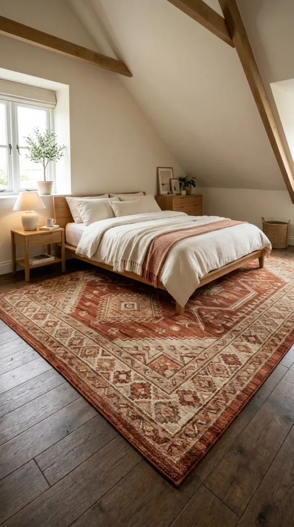  Use a Statement Rug to Anchor the Room