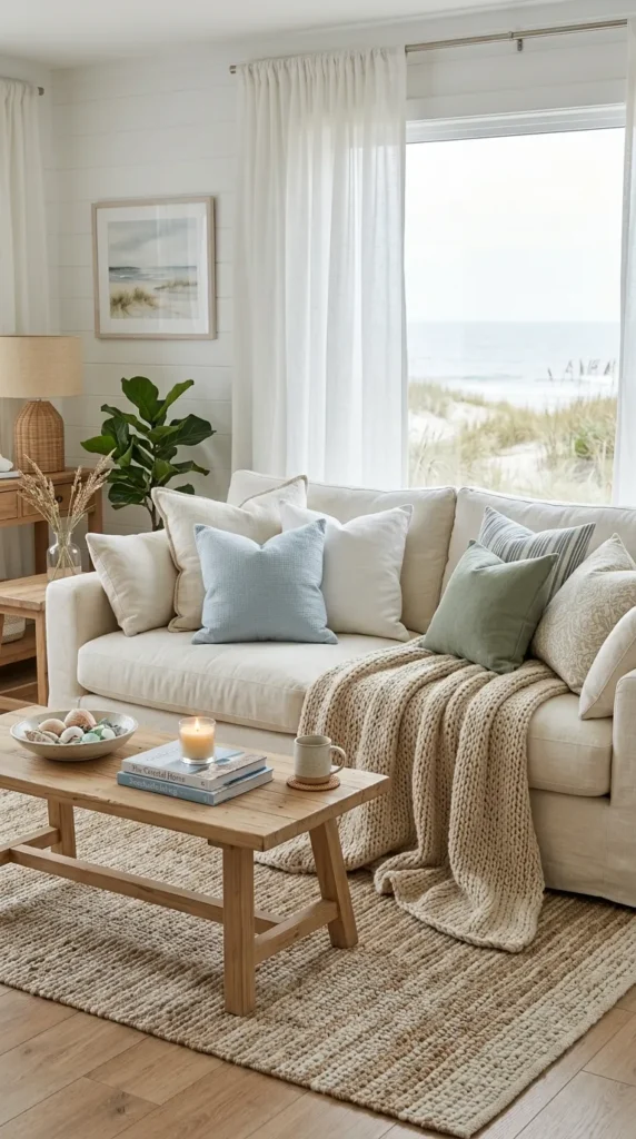 Coastal Textiles and Throw Pillows