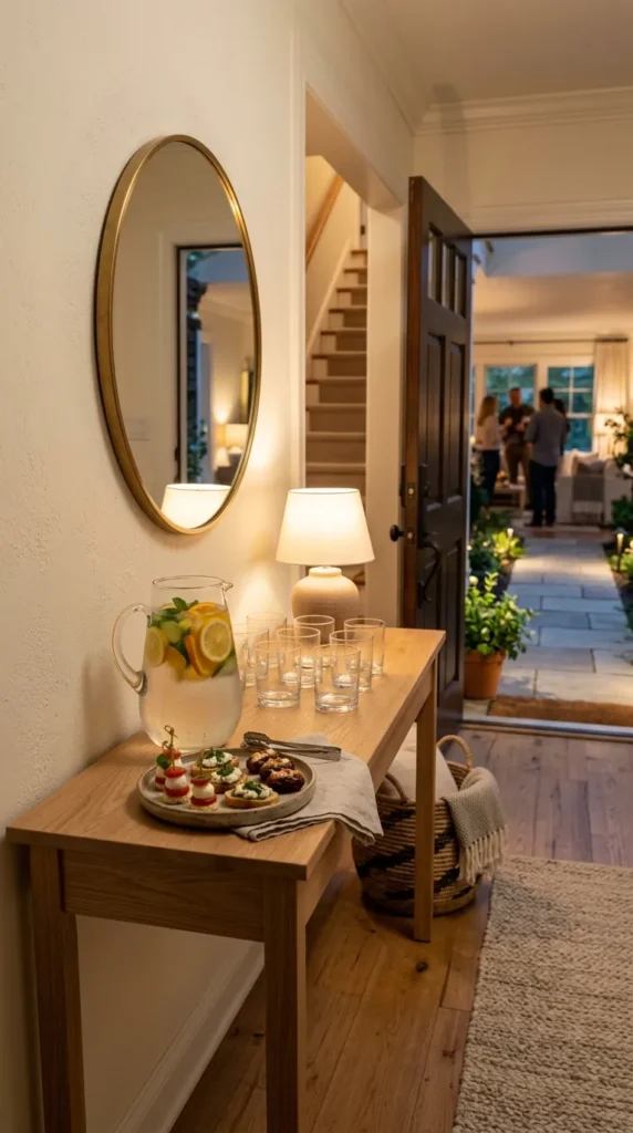 Offer Refreshments Near the Entrance for Gatherings