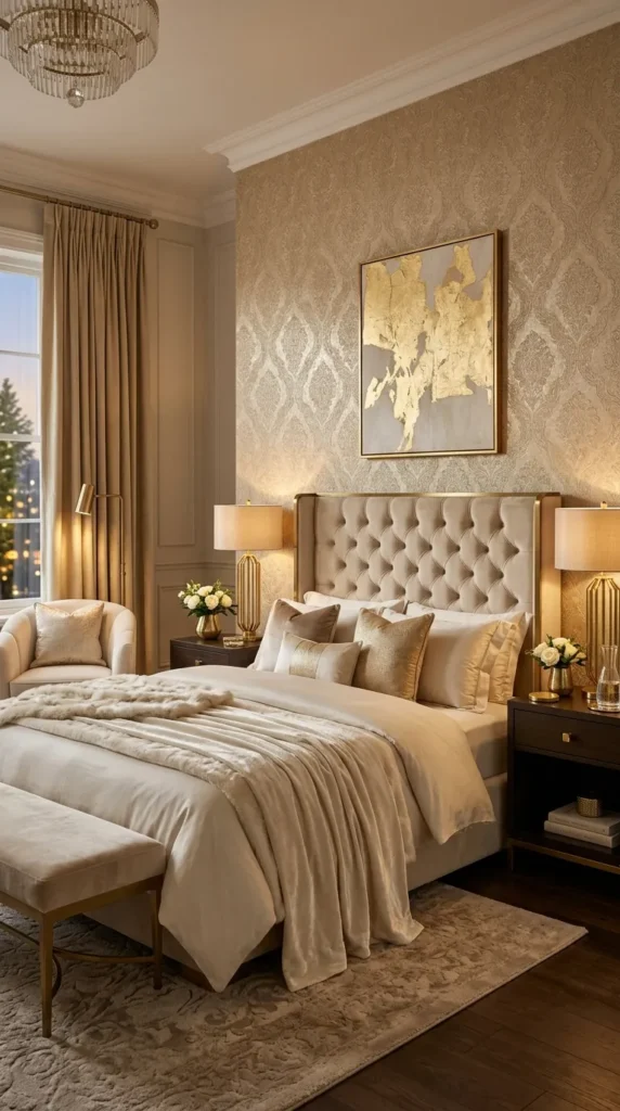Choose a Metallic or Textured Wallpaper for Glamour