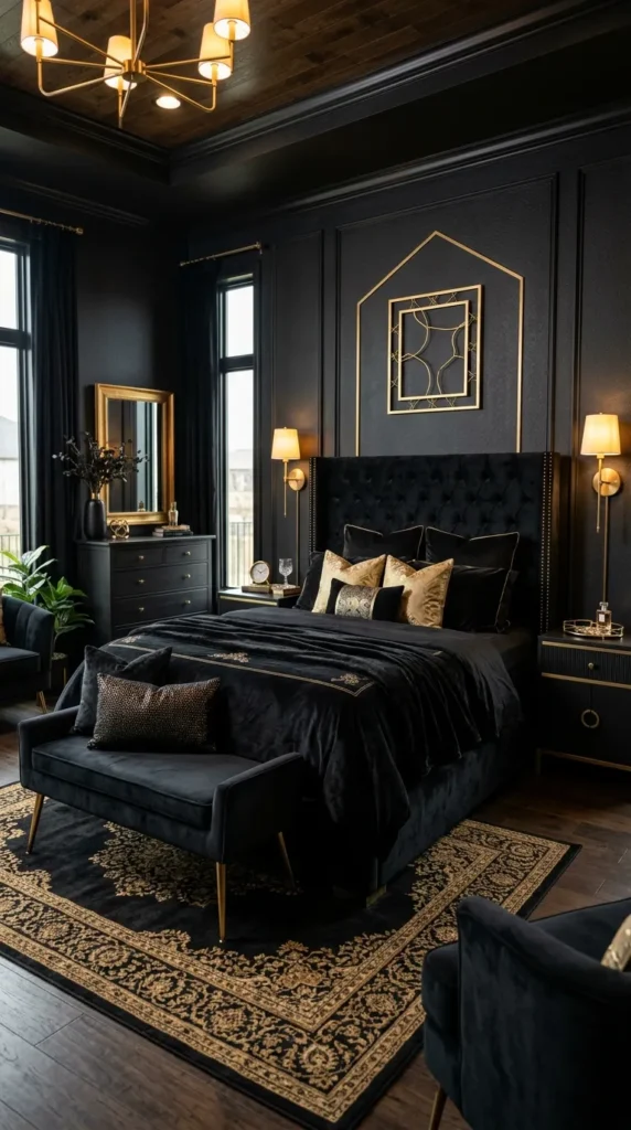 Choose Black Furniture With Gold Accents