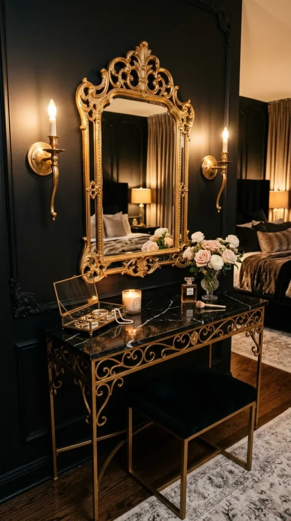  Add a Gold Console or Vanity Table