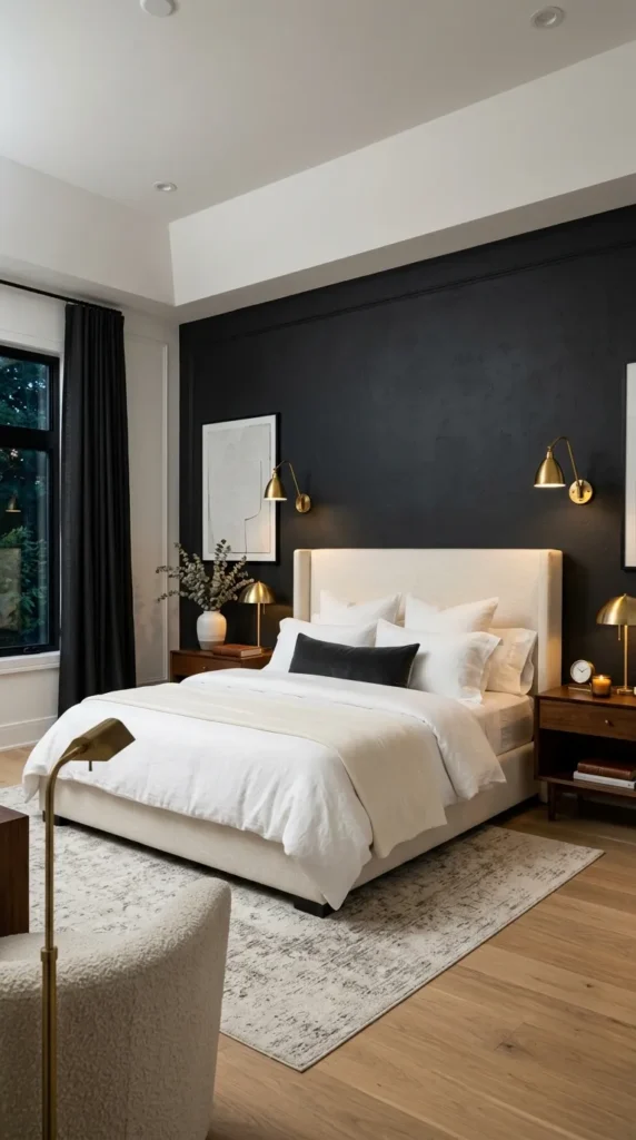 Try a Dark Charcoal or Black Wall for Drama