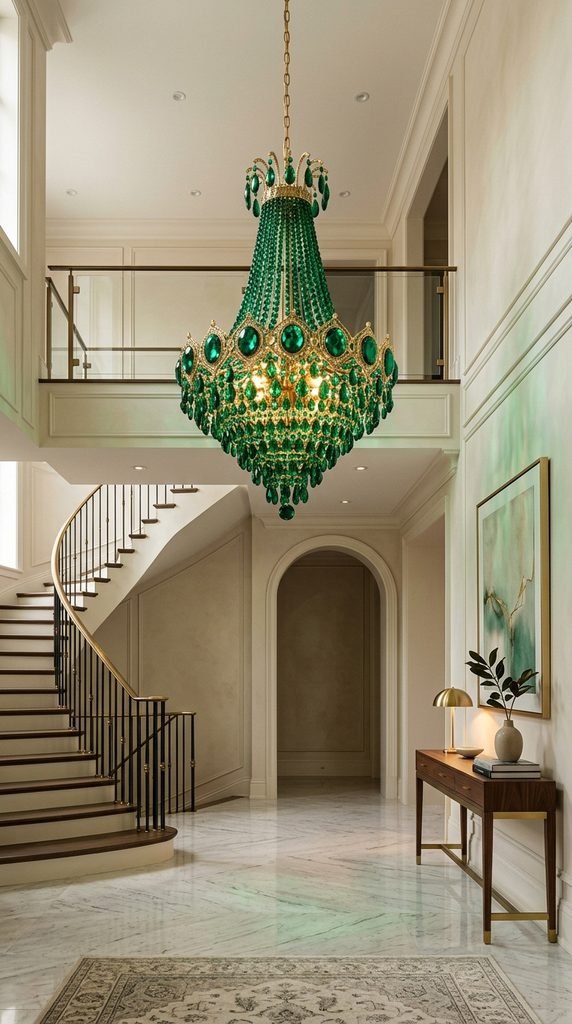 Add a Chandelier in an Unexpected Color