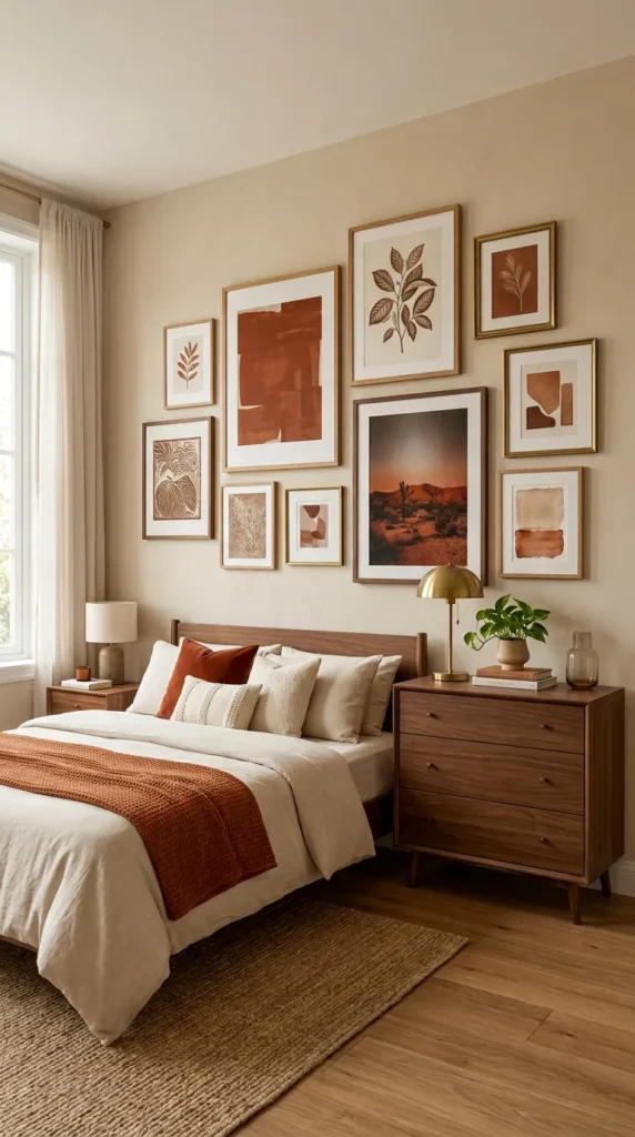 Add a Gallery Wall With Warm Tones