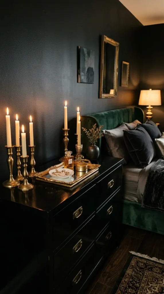 Add Gold Candle Holders and Trays