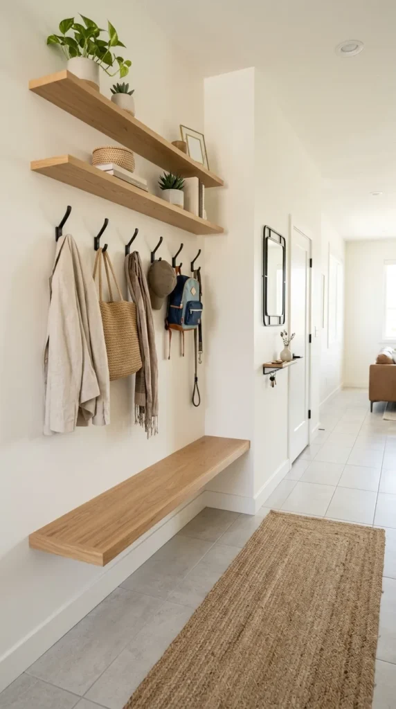  Use a Narrow Bench for a Tight Entryway