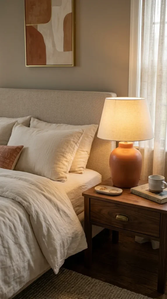 Add a Burnt Orange Table Lamp