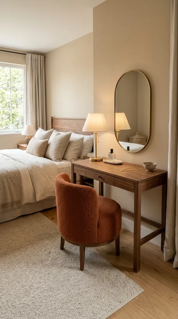 Add a Burnt Orange Vanity Chair or Stool