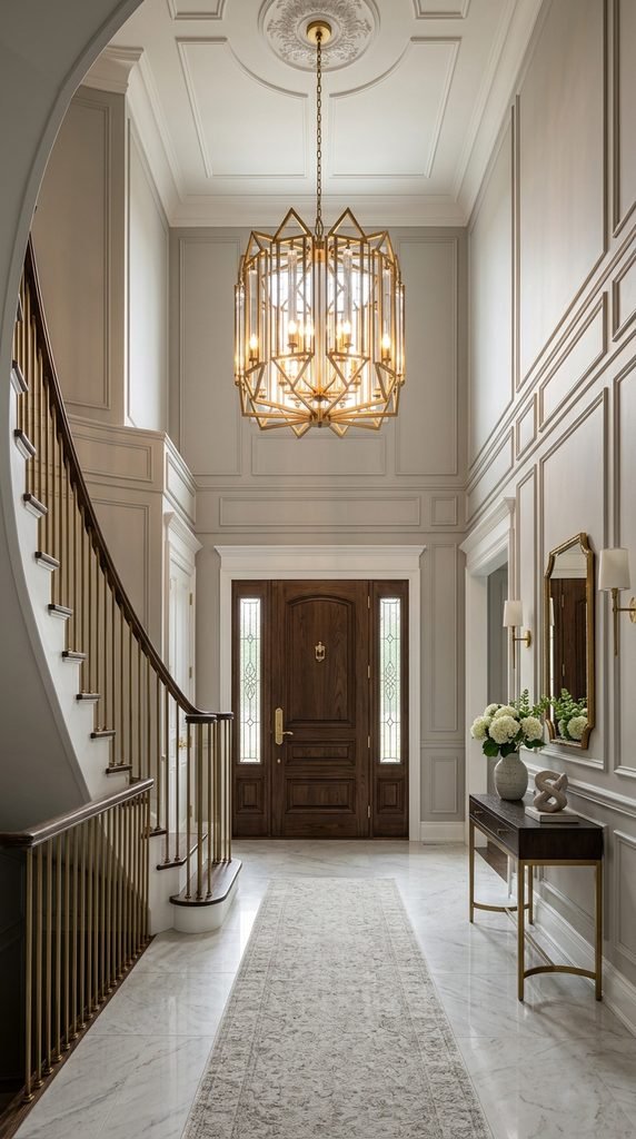 Choose a Chandelier That Complements the Front Door's Style