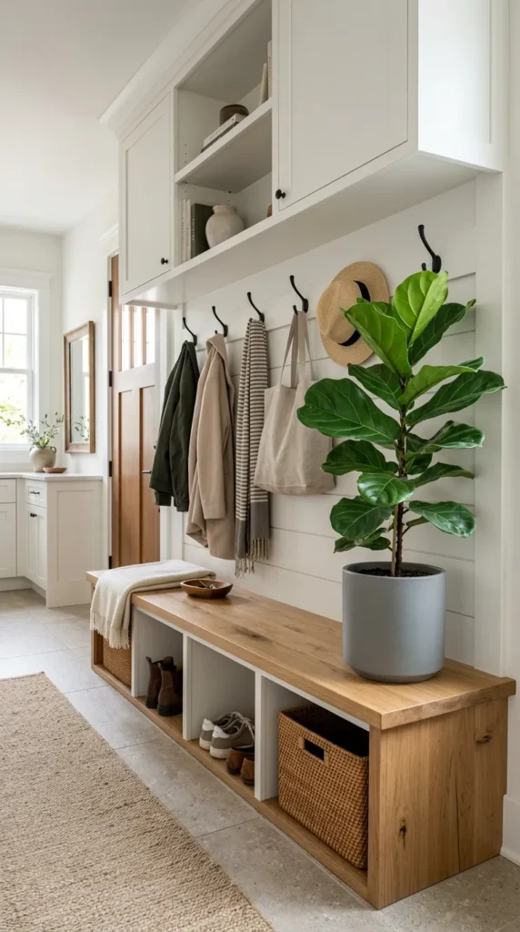  Use a Bench That Doubles as a Plant Display