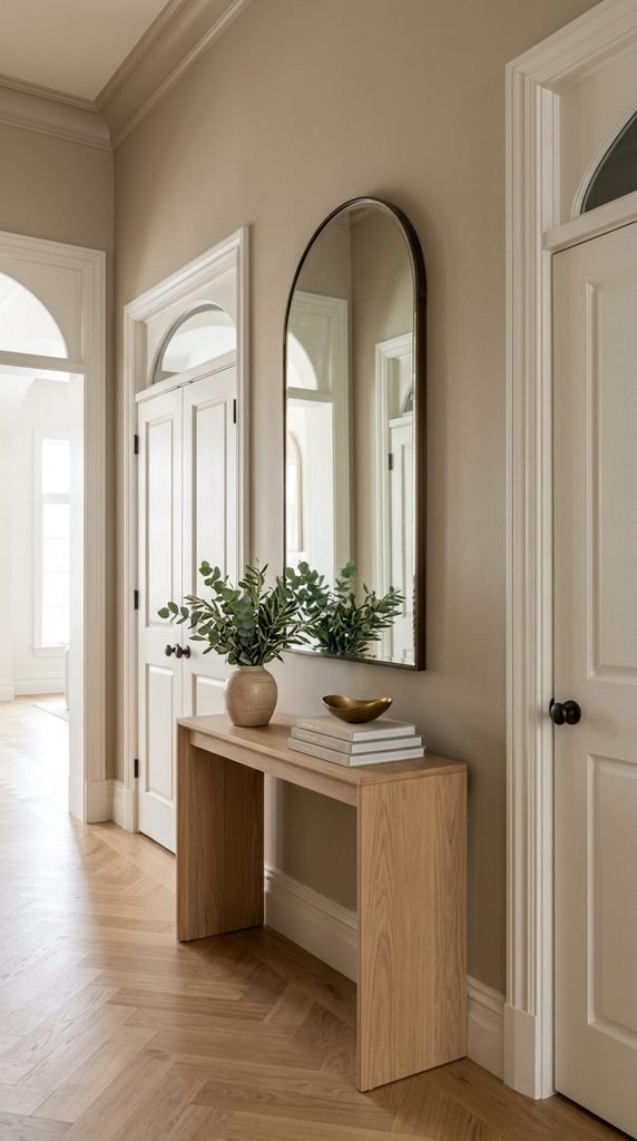 Try an Arched Mirror for Softened Architecture
